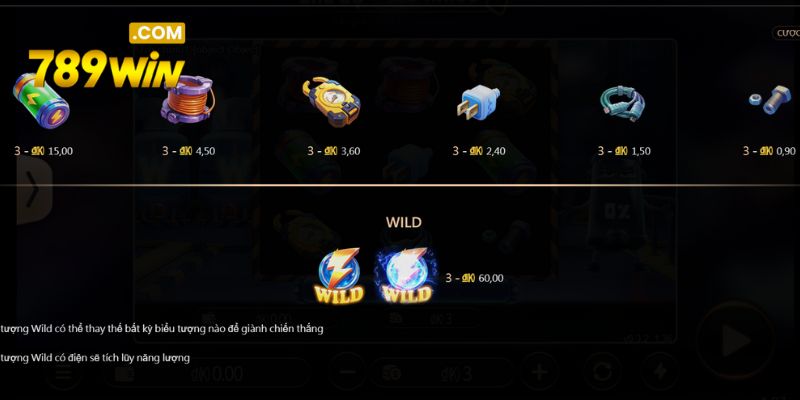 Bạn sẽ nhận được tiền thưởng từ mỗi biểu tượng cụ thể