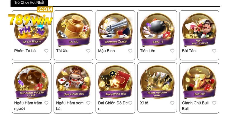 Game Bài 789WIN – Trải Nghiệm Đỉnh Cao Với Mỗi Ván Bài Danh mục game bài 789win uy tín