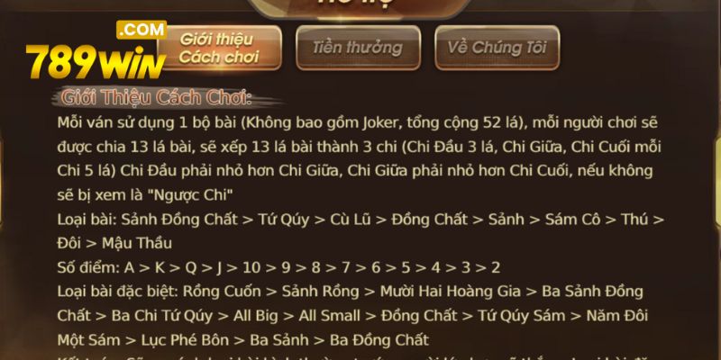 Tìm hiểu quy luật liên quan đến trò chơi bài Mậu Binh