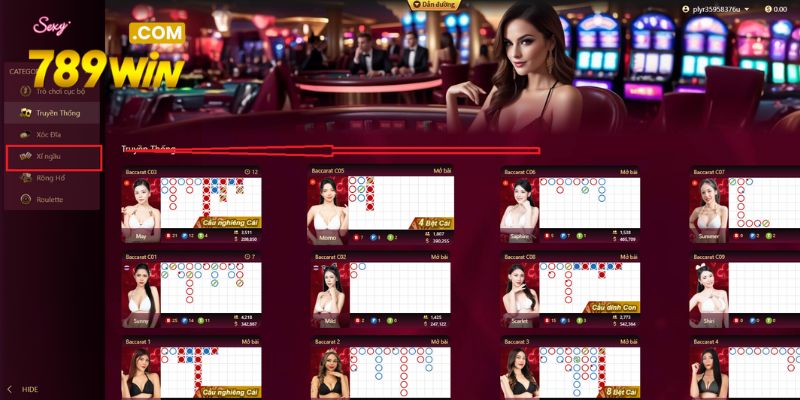 Lựa chọn trò chơi xí ngầu để bắt đầu trải nghiệm